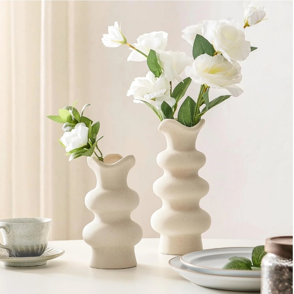 Abstract Ceramic Vases Set of 2